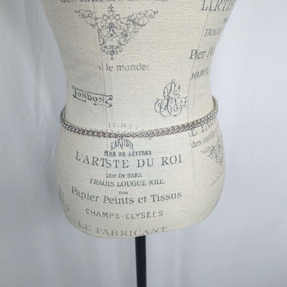 Vintage Ralph Lauren Chain Belt Small Silver Metal - Picture 5 of 9